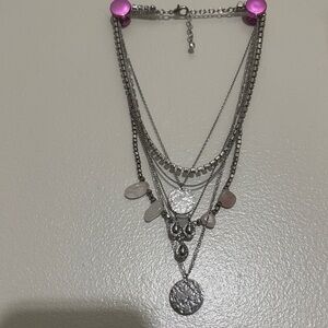 Elegant Silver Layered Necklace